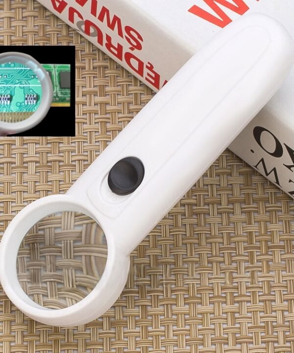 15X Handheld Exclamation Mark Type Magnifier with 2 LED
