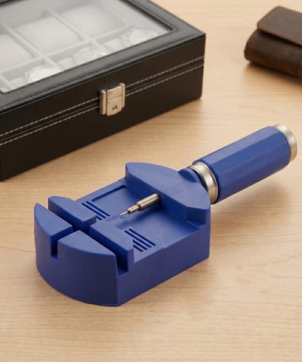Watch Link Remover Strap Adjuster Bracelet Band Repair Tool Kit(Blue)