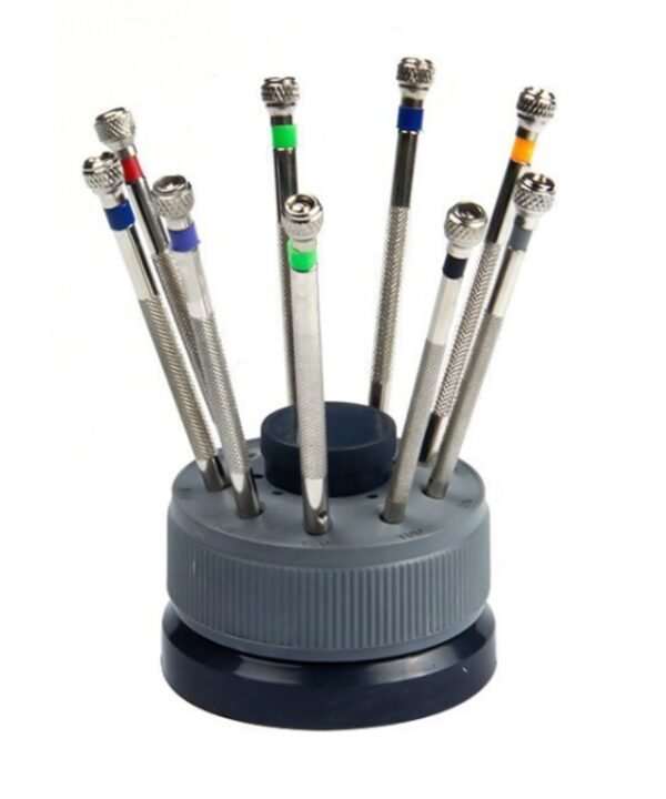 9 PCS 0.5mm-2.5mm Watch Repair Screwdriver Tools Set Kit(Silver)