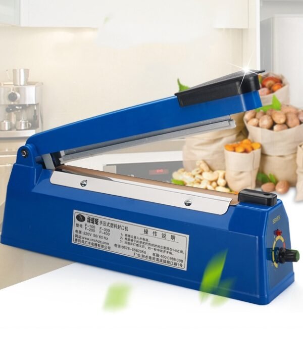 F-200 200mm Heat Sealing Hand Impulse Poly Sealer Closer Machine, Plastic Shell