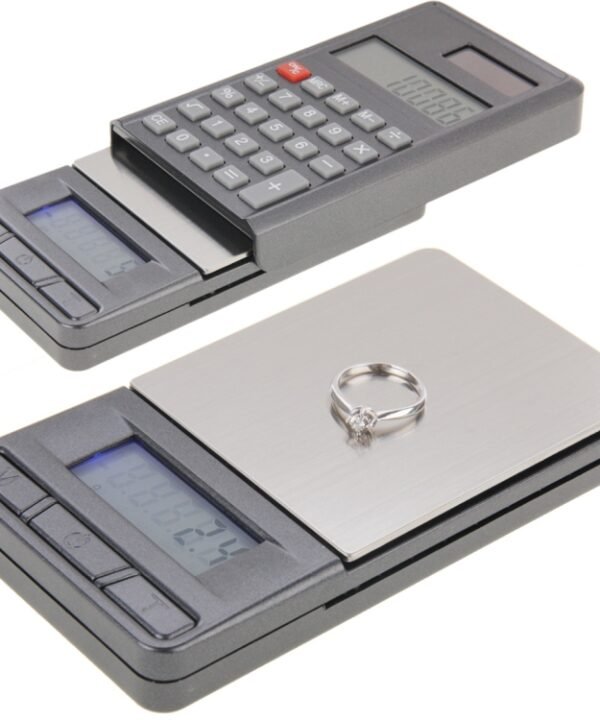 2 in 1 Electronic Pocket 1000g x 0.1g Jewelry  Digital Scale Balance + Calculator with Digits LCD Display