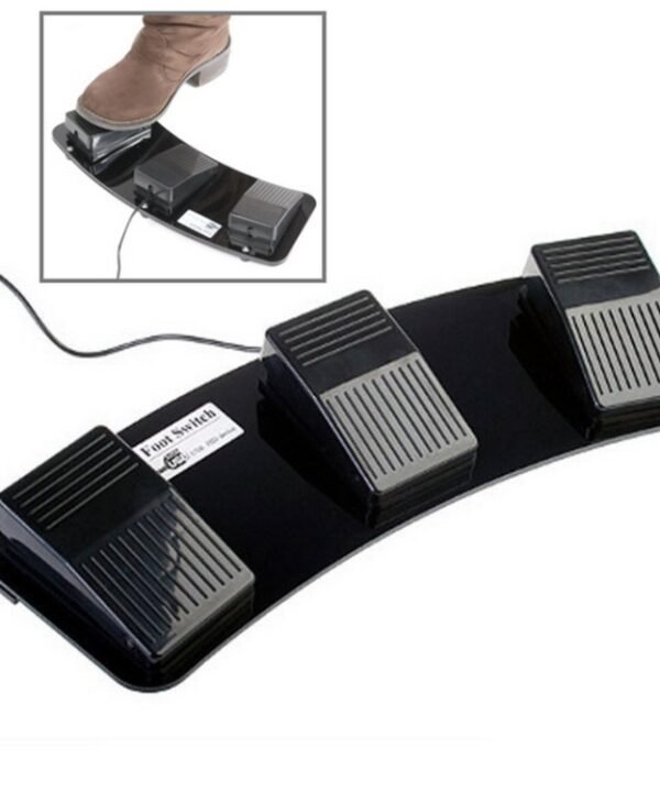 PC USB Triple Action Foot Switch(Black)