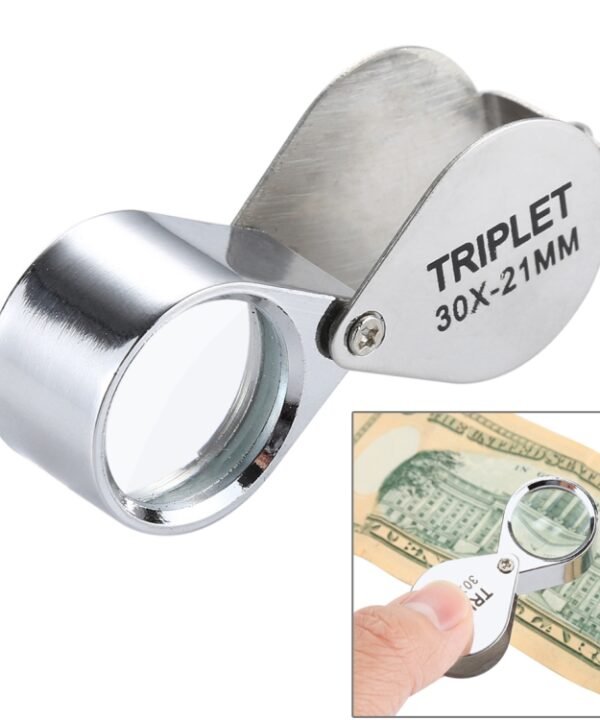Mini Portable 30X Jewelry Magnifier(Silver)