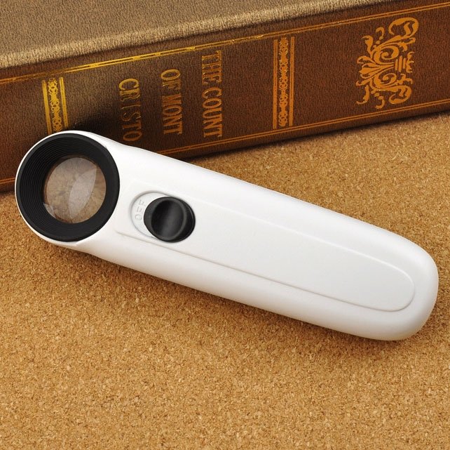 40X Handheld Exclamation Mark Style Magnifier with 2-LED Light - Image 2