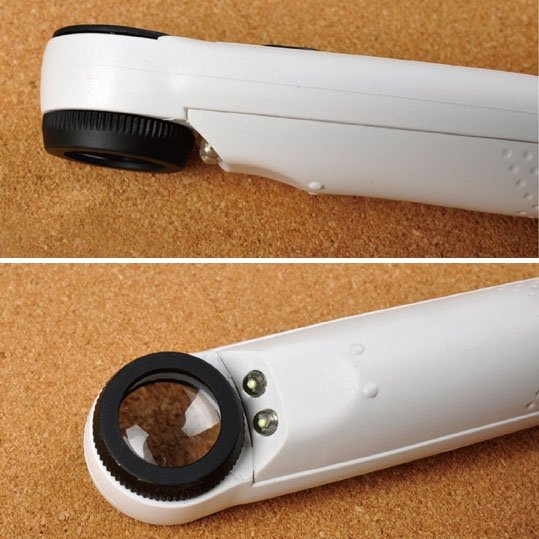 40X Handheld Exclamation Mark Style Magnifier with 2-LED Light - Image 3