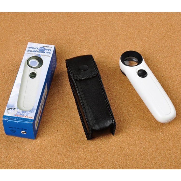 40X Handheld Exclamation Mark Style Magnifier with 2-LED Light - Image 4