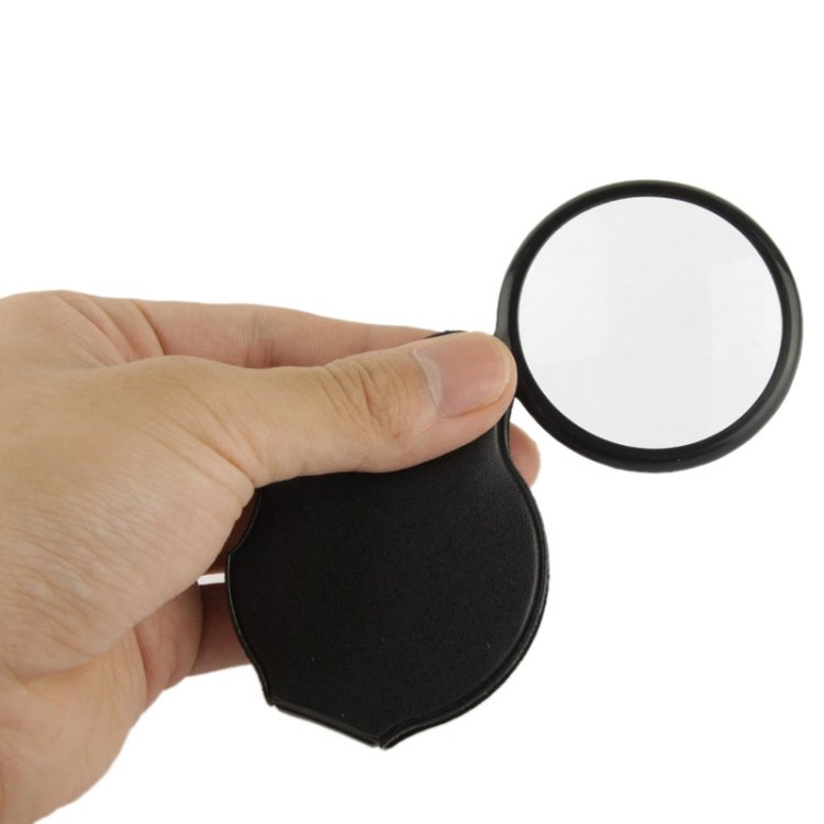 10 PCS 5X 50mm Magnifier Pocket Folding Magnifying Glass Loupe Pocket Spiegel(Black) - Image 4