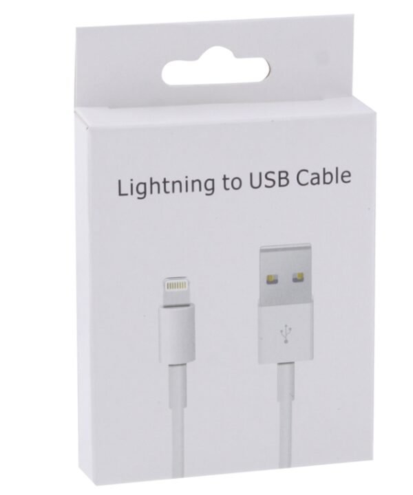 50 PCS Exquisite Carton Packaging for 8pin USB Data Cable(White)