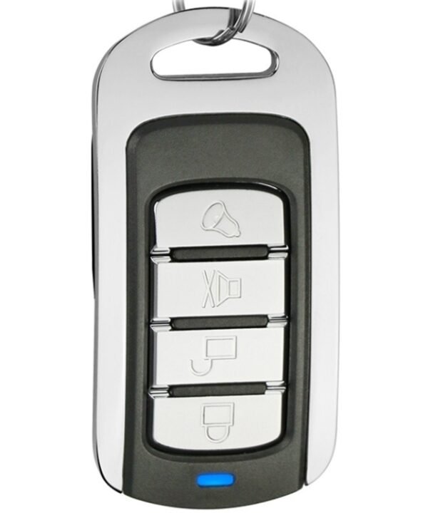 433MHz Metal Learning Code 4 Keys Remote Control for Car Garage Door (Black + Silver)