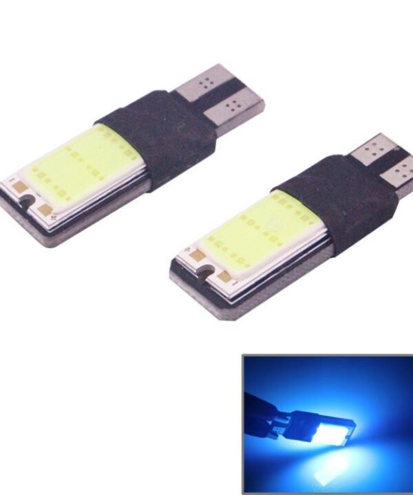 2 PCS T10 3W 160-180LM 2 LED Ice Blue COB LED Decode Car Clearance Lights Lamp, DC12V, 2 LED COB LEDs, COB LEDs