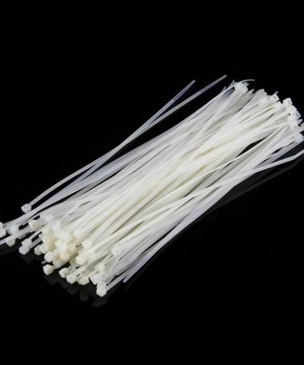 500 PCS 3 x 150mm Self-Locking Nylon Cable Wire Zip Ties, 3mm x 150mm Black, 3mm x 150mm White