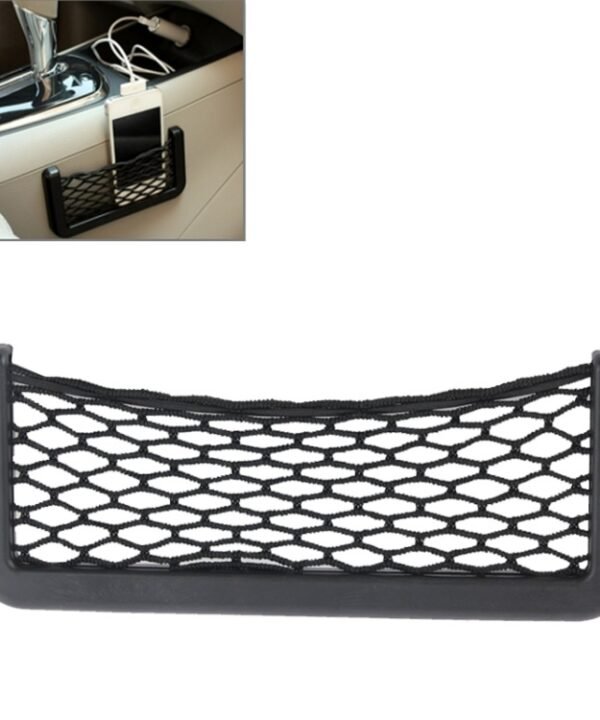 Car Net Pockets 20cm x 8cm Automotive Storage String Bag with Adhesive
