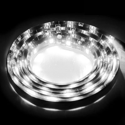 5 PCS 1.7W 60 LED 3528 SMD Waterproof Flexible Car Strip Light, DC 12V, Length: 1m, White Light, Blue Light