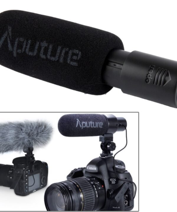 Aputure V-MIC D1 Directional Condenser Shotgun Microphone, Support 360 Degree Pan / 180 Degree Tilt