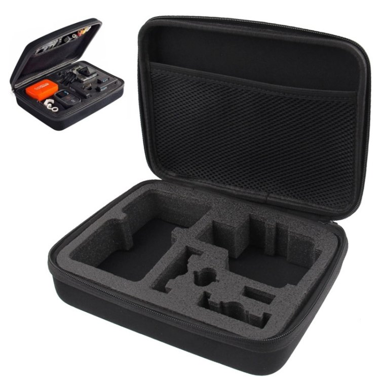 Shockproof Waterproof EVA Portable Case for GoPro, Insta360, DJI and Other Action Camerasi, Size: 22.5cm x 17.5cm x 6.7cm(Black) - Image 2