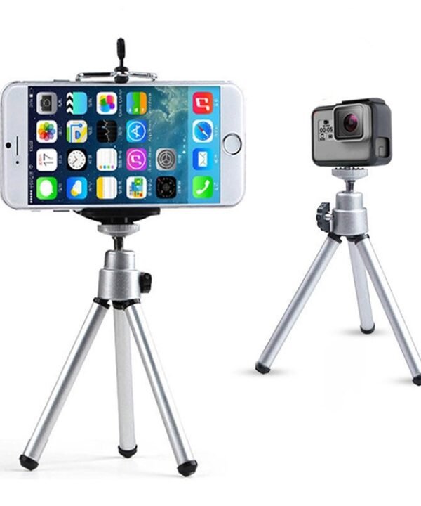 Portable 360 Degree Rotating Mobile Phone Shooting Tripod(Silver)