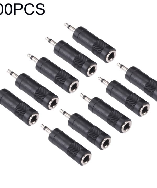 3.5mm Male to 6.35mm Female Mono Sound Converters Adapters (100 Pcs in One Package, the Price is for 100 Pcs)