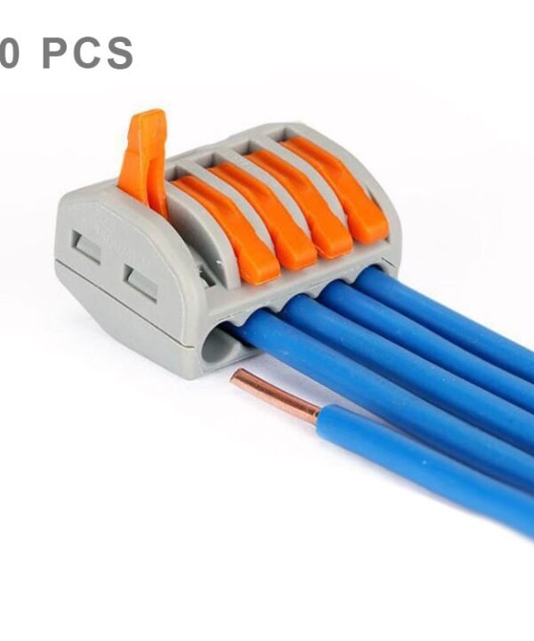 10 PCS Universal Compact 5 Pin Push Clamp Solderless Wire Connector
