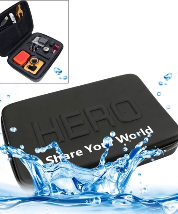 Shockproof Waterproof Portable Travel Case for GoPro, Insta360, DJI and Other Action Cameras Accessories, Size: 22cm x 16cm x 7cm