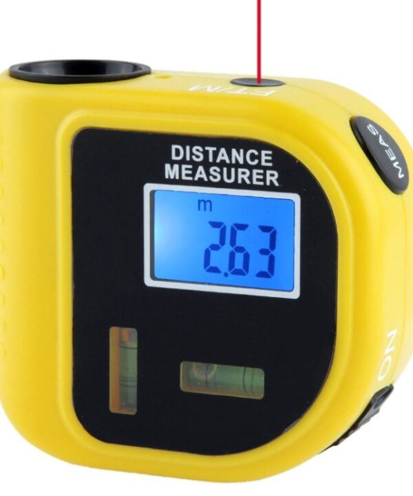 CP-3010 Ultrasonic Distance Measurer with Laser Pointer, Range: 0.5-18m(Yellow)