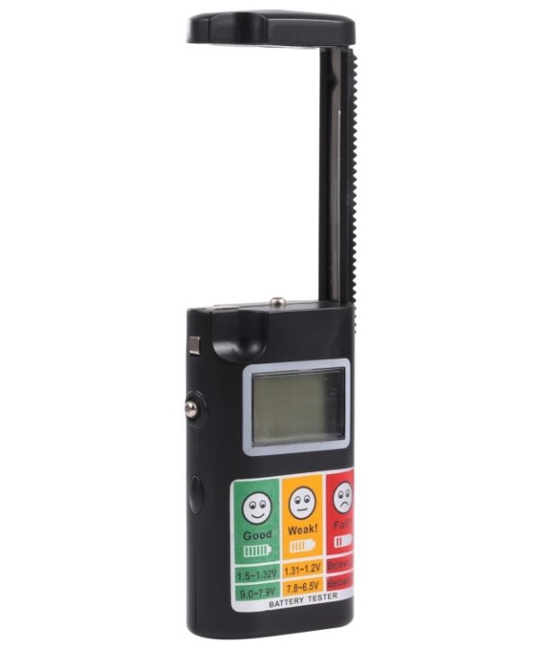 Digital LCD Screen Battery Tester for R20S / R14S / R6S / R03 / R1 / Button / 6F22(Black)