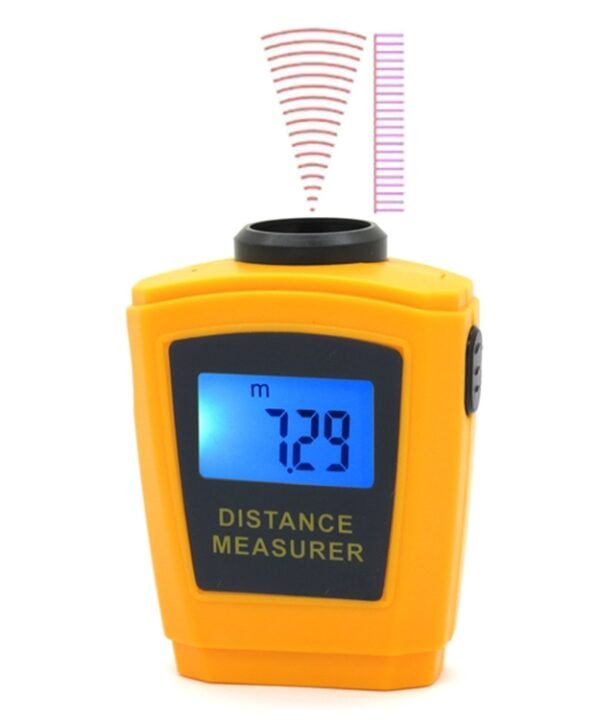 Mini Ultrasonic Distance Measurer with Laser Pointer(Orange)