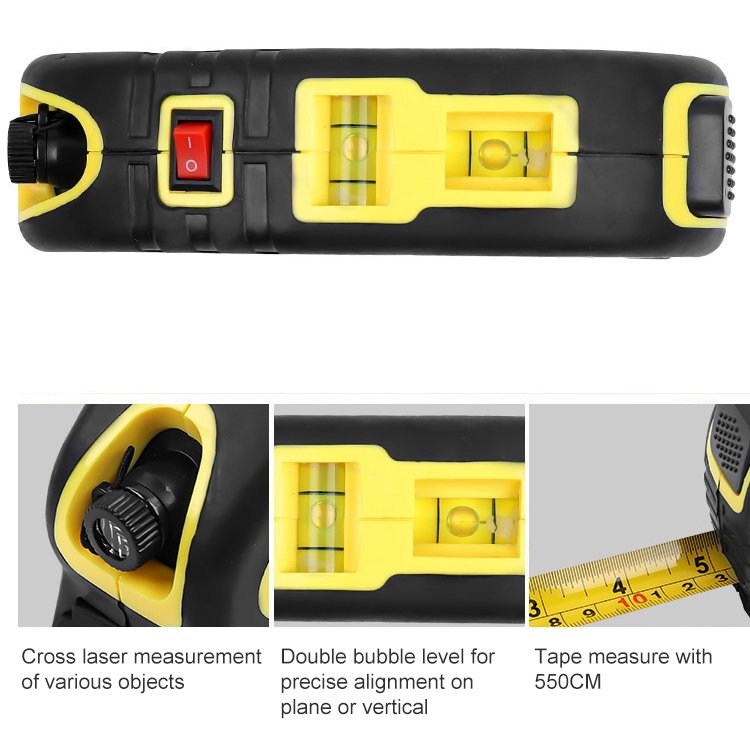 Laser Level with Tape Measure Pro (550cm), LV-05(Yellow) - Image 5