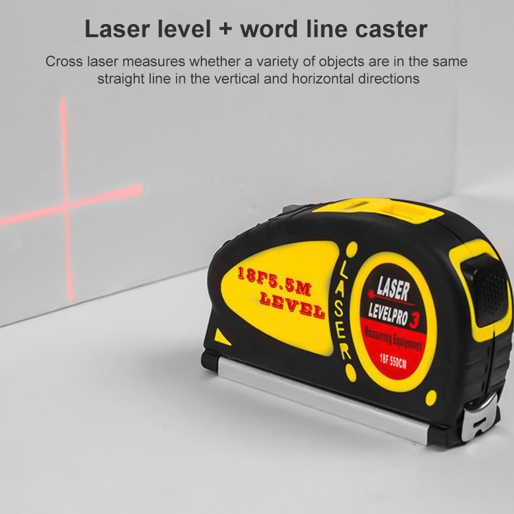 Laser Level with Tape Measure Pro (550cm), LV-05(Yellow) - Image 6