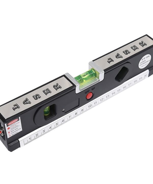 Laser Level with Tape Measure Pro 4 (100cm) / Level Bubbles with LED Light, LV-04(Black)