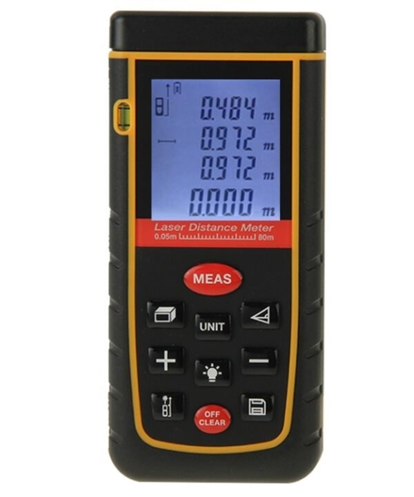 RZ-A80 1.9 inch LCD 80m Hand-held Laser Distance Meter with Level Bubble
