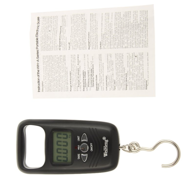 50kg x 10g LCD Electronic Travel Luggage Hook Weight Scale (WH-A17) - Image 5