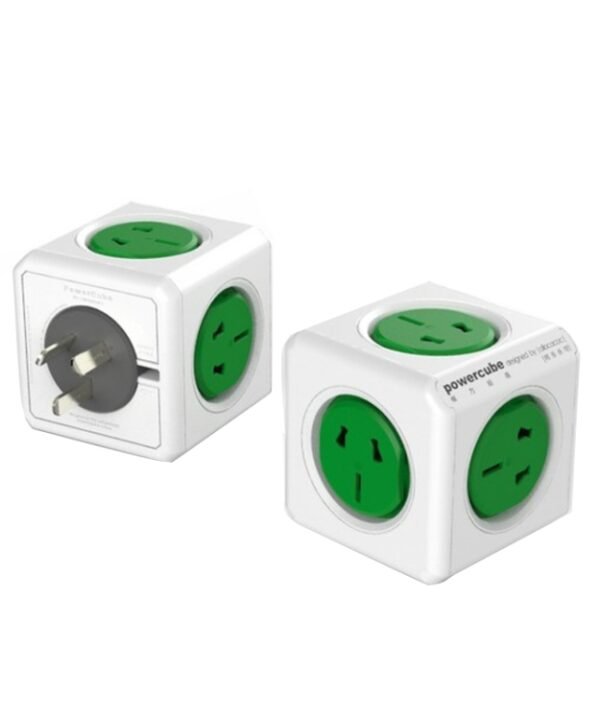 PowerCube 10A Universal Wall Adapter Power Socket with 5 US / AU Sockets for Home Office, AU Plug, Random Color Delivery
