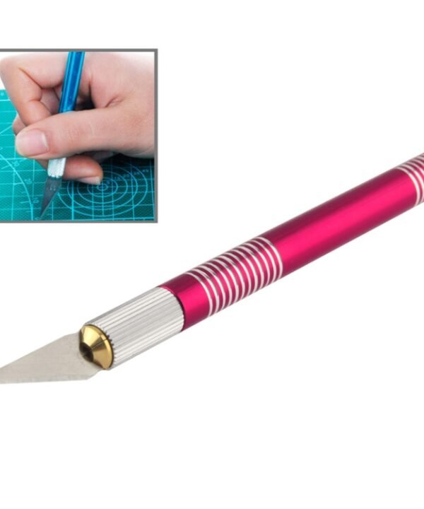 WLXY-9311, WLXY Tool Precision Knife with Replaceable Blade for Mat Cutting / Model Making / Etching / Carving / Scoring / Trimming, OAL: 145mm, Size: 121mm x 10mm Diameter, WLXY-9311, WLXY-9311 Blue, WLXY-9311 Red