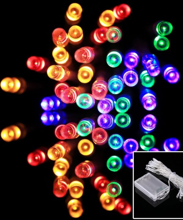 3m String Decoration Light, For Christmas Party, 30 LED, RGB Light, 2-Mode Flash, Battery Powered