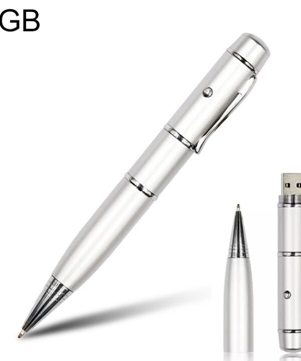 3 in 1 Laser Pen Style USB Flash Disk, Silver (8GB)(Silver)