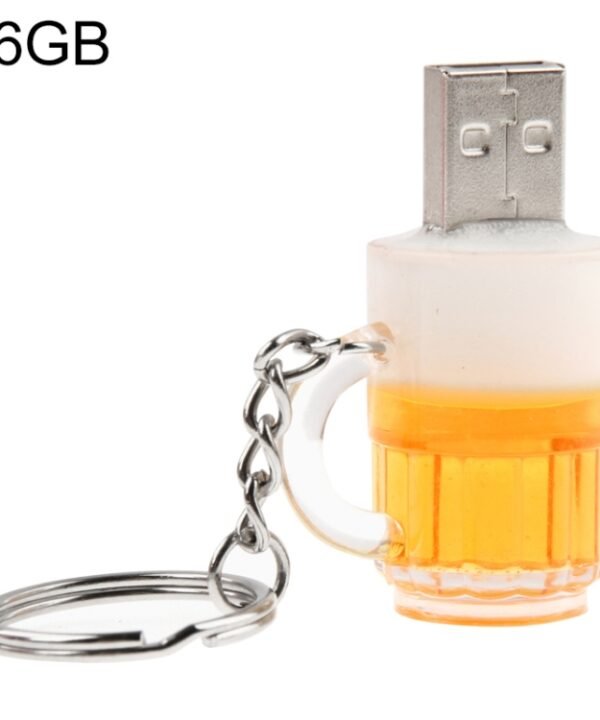Beer Keychain Style USB Flash Disk with 16GB Memory