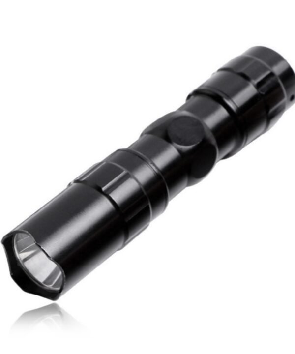 3W LED Mini Flashlight Light Torch Lamp with Strap(Black)