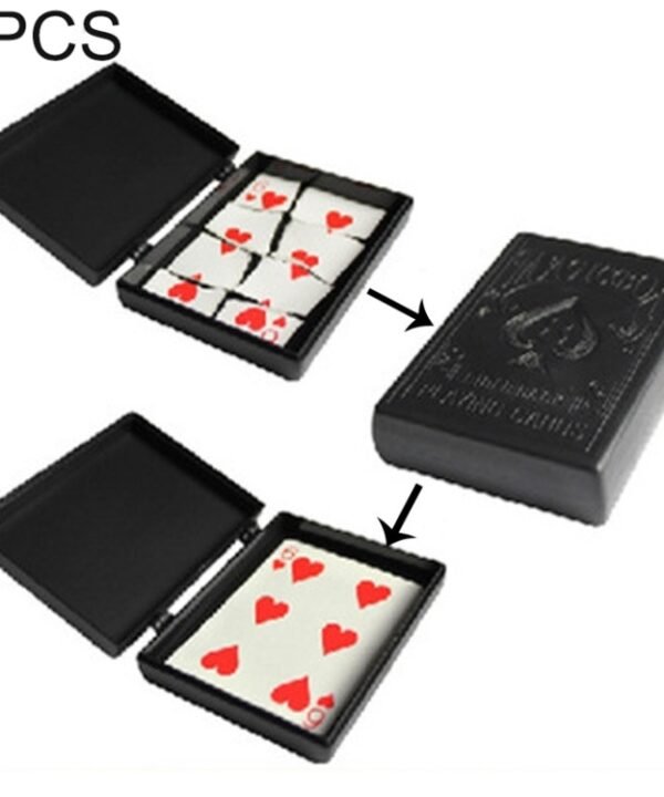 3 PCS Restore Box Broken Paper Card Case Close-up Magic Trick Toy(MG0290)(Black)