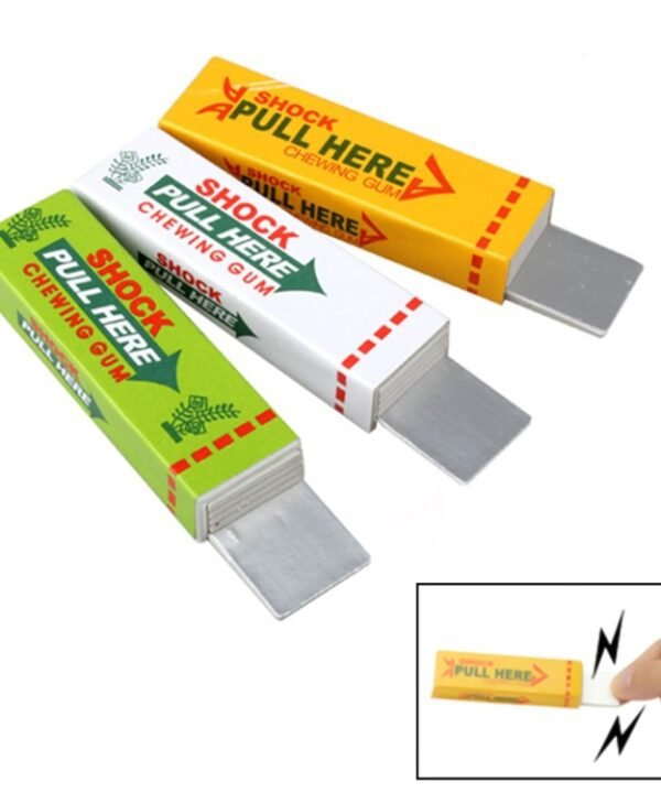 Shock Chewing Gun Practical Joke Funny Trick Shock Toy, Random Color Delivery, Chewing Gum Green, Chewing Gum Yellow