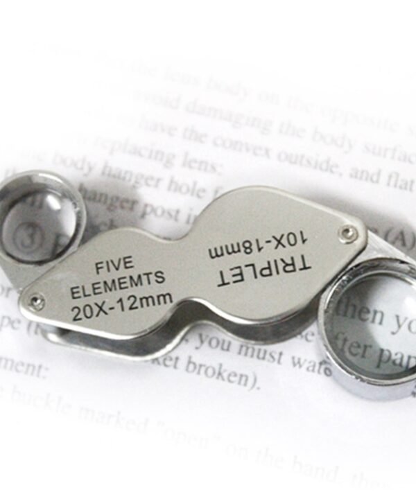 10X - 20X Portable & Rotatable Handheld Jewelry Loupe Magnifier Reading Magnifier (MG22181)(Silver)