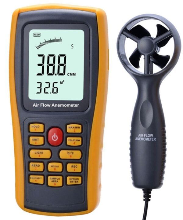 BENETECH GM8902 2.6 Inch LCD Screen Digital Wind Speed Meter Anemometer(Yellow)
