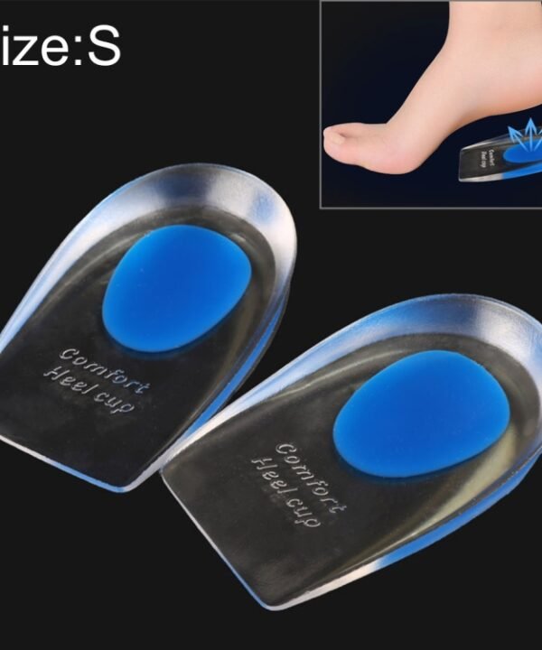 Women Silicone Gel Comfort Heel Cups Pads Half Pads, Size: S, 1 Pair, Blue, 1 Pair