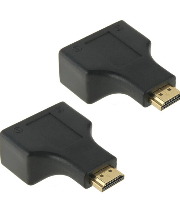 30m HDMI to Dual Port RJ45 Network Cable Extender Over by Cat 5e/6 3D HDTV Up