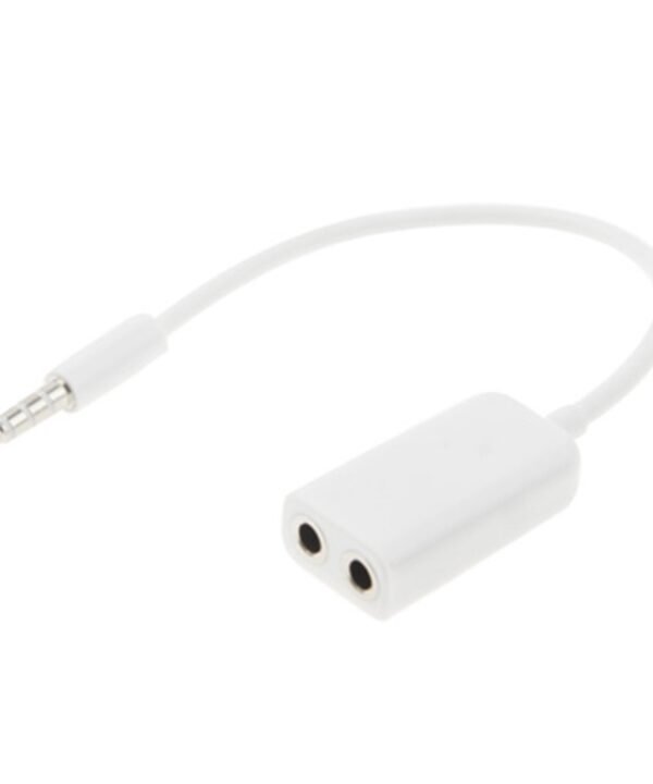 Stereo Audio Aux Cable 3.5mm Male to 2 Female Splitter Adapter, Compatible with Phones, Tablets, Headphones, MP3 Player, Car/Home Stereo & More