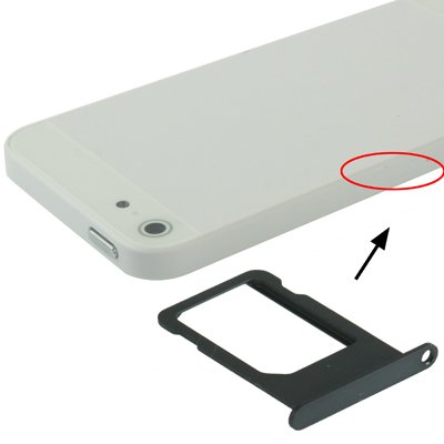 Original Sim Card Tray Holder for iPhone 5, For iPhone 5 (Single), For iPhone 5