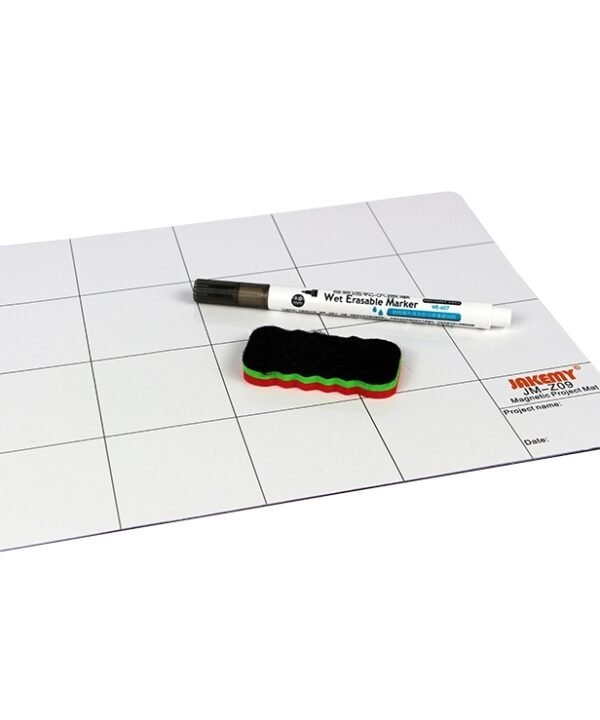 JAKEMY JM-Z09 25cm x 20cm Magnetic Project Mat with Marker Pen for iPhone / Samsung Repairing Tools