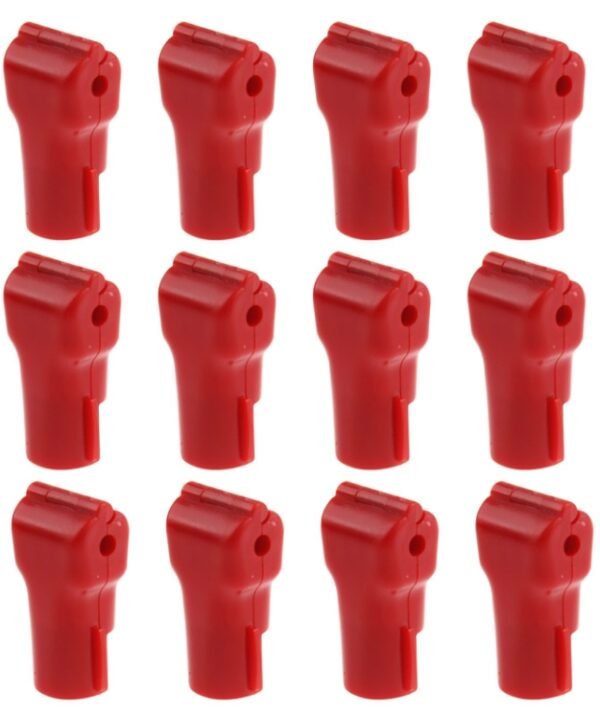 12 PCS Red ABS Display Hook / Security Lock Hook, 5.0mm Lock Hook Red, 6.0mm Lock Hook Red