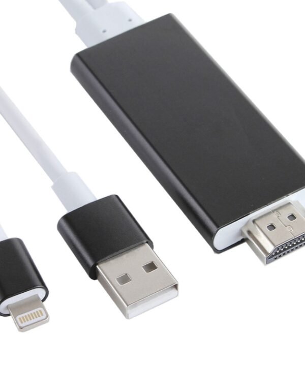 8 Pin to HDMI HDTV Adapter Cable with USB Charger Cable