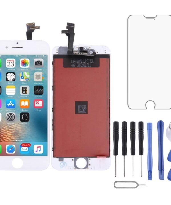 LCD Screen with Frame for iPhone 6, 3 in 1 for i6 White, For iPhone 6(TFT)