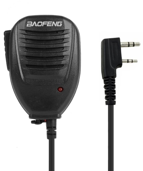 Baofeng Clip-on Speaker Microphone for Walkie Talkies, 3.5mm + 2.5mm Earphone + Mic Plug, Microphone